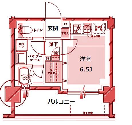 ヴェレーナ横浜反町駅前(ワンルーム/5階)の間取り写真