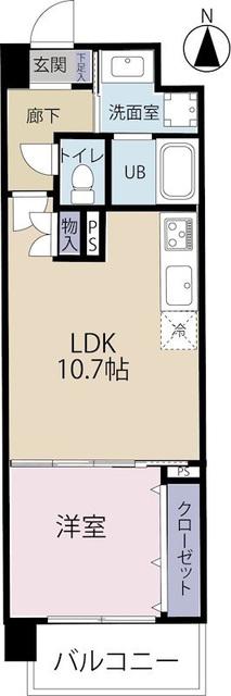 ART RESIDENCE KAWAGUCHI(1LDK/1階)の間取り写真