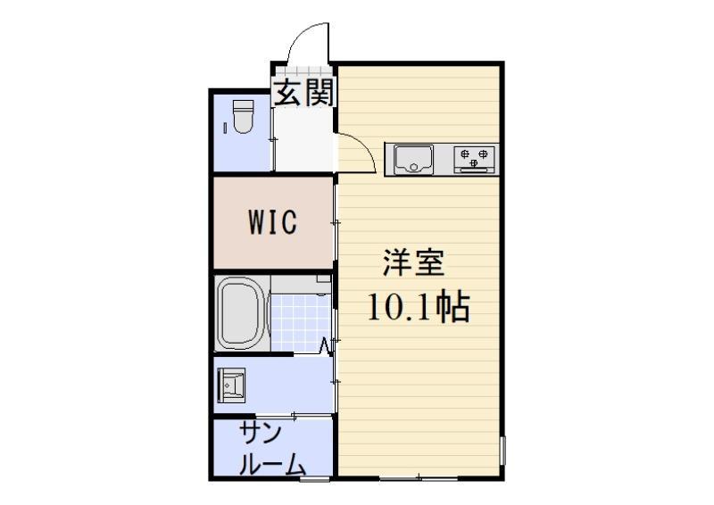 MAISON DE AVION (ワンルーム/1階)の間取り写真