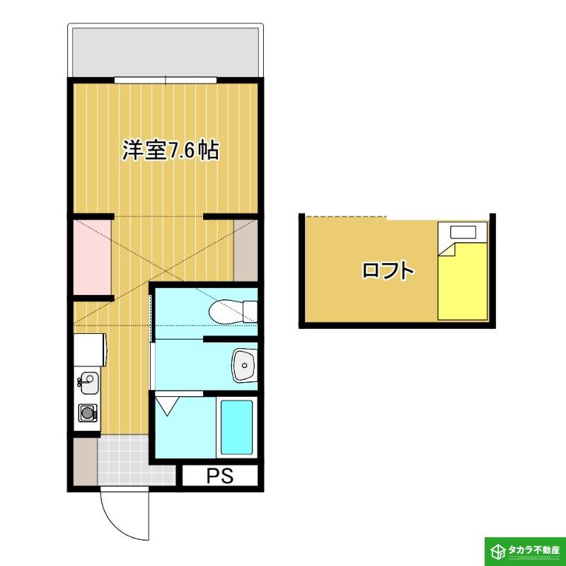 フレミールI(ワンルーム/3階)の間取り写真