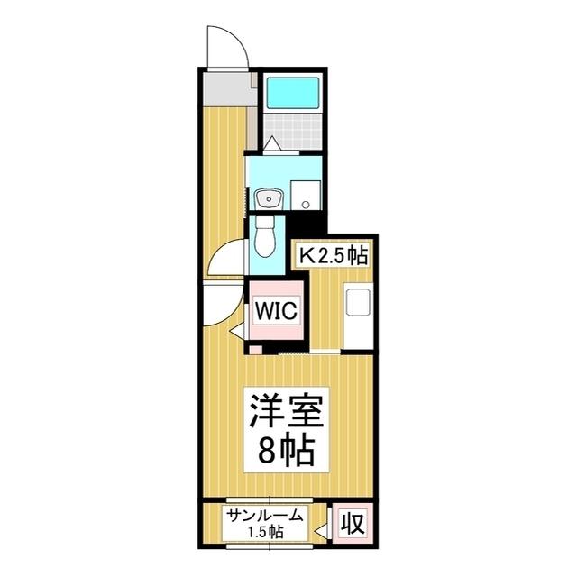 アルバーダ26A(1K/1階)の間取り写真
