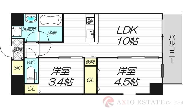 スプランディッドIX(2LDK/5階)の間取り写真