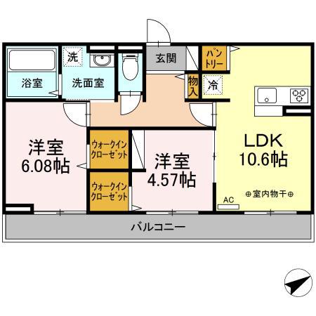 ロイヤルスター(2LDK/3階)の間取り写真