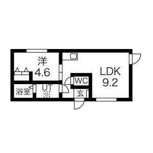 AVENIR(1LDK/1階)の間取り写真