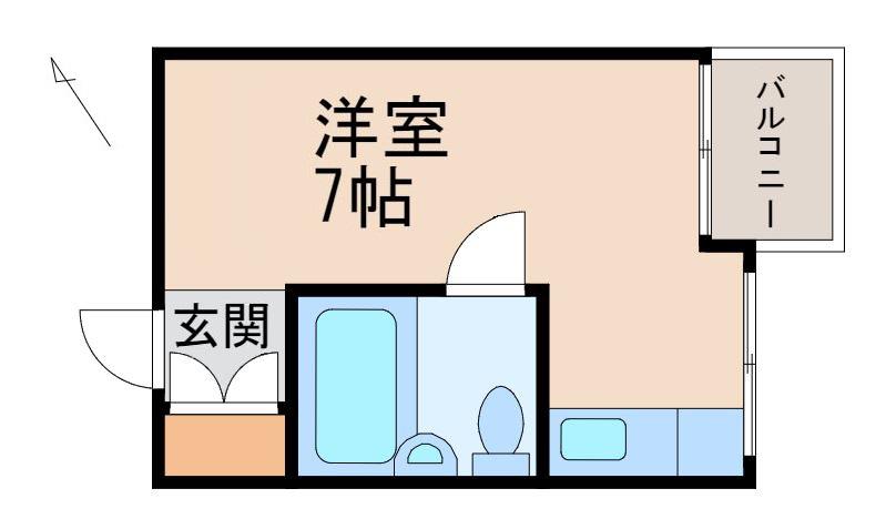 モンエソールI(ワンルーム/2階)の間取り写真