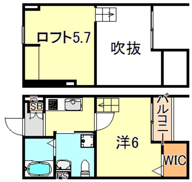 南王子町アパートメント(1K/2階)の間取り写真