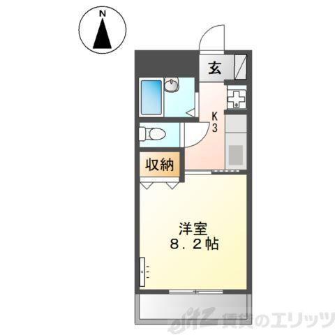 アーバンハイム大空(1K/1階)の間取り写真