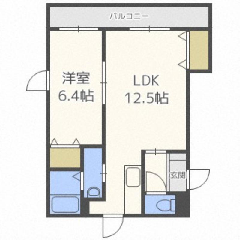 グレイス・アシューレ(1LDK/4階)の間取り写真