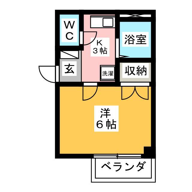 アーバンハイム広江(1K/3階)の間取り写真