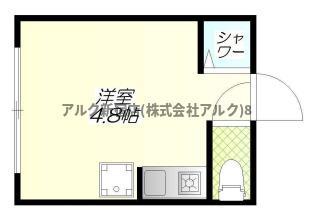 アーバンプレイス新宿戸山A(ワンルーム/1階)の間取り写真