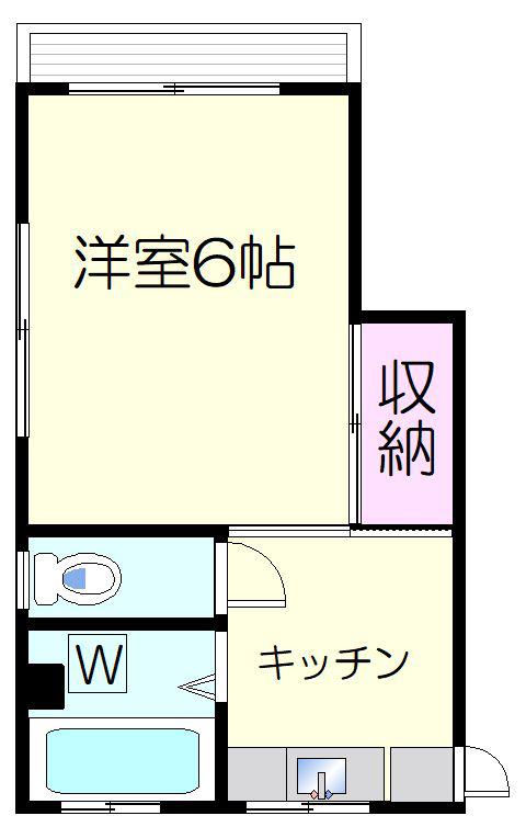 野口マンション(1K/2階)の間取り写真