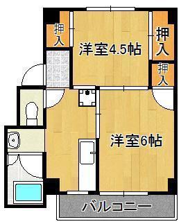 RENATUS上津役 II(2K/3階)の間取り写真