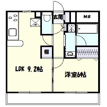 ツインステージ(1LDK/1階)の間取り写真