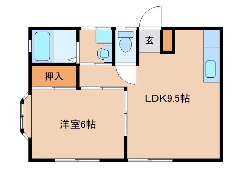シャルムタンタン(1LDK/1階)の間取り写真