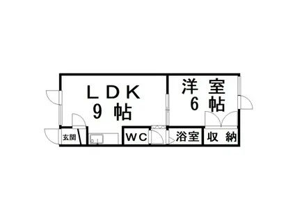 シャルムメゾン(1LDK/2階)の間取り写真