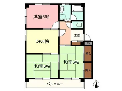 メゾン・ド・望月(3DK/1階)の間取り写真