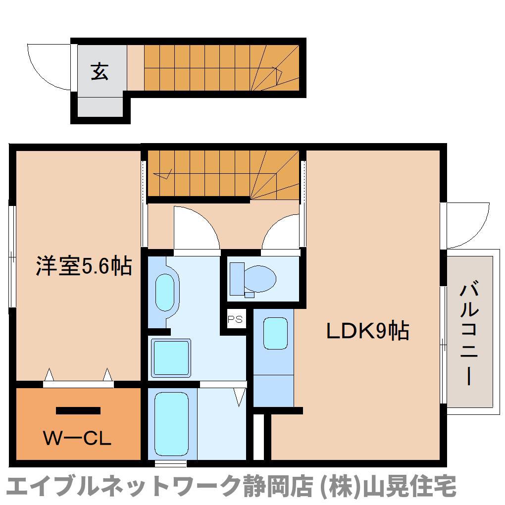 スカイフローラ(1LDK/2階)の間取り写真