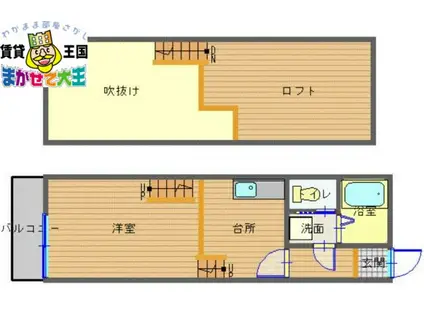 アメニティKOU(1K/1階)の間取り写真
