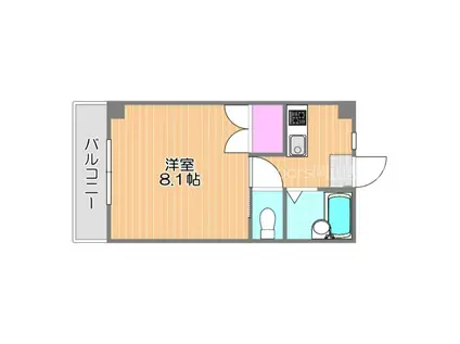 リーガI(1K/3階)の間取り写真