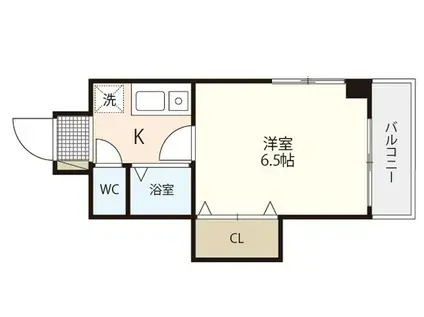 コーポ倉本(1K/3階)の間取り写真