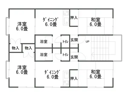 ビレッヂプラザ3(2DK/1階)の間取り写真