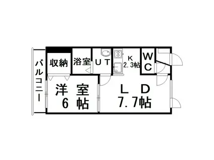 コーポエトワール(1LDK/2階)の間取り写真