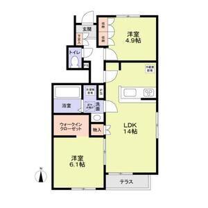 FORESTMAISON音羽(2LDK/1階)の間取り写真