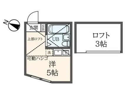 ユナイト清水ヶ丘アナ・ロッキング(ワンルーム/1階)の間取り写真