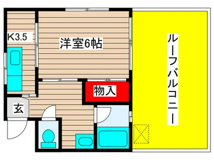 PSドゥエリングビル(1K/4階)の間取り写真