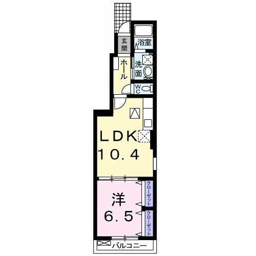 スターリースカイ(1LDK/1階)の間取り写真