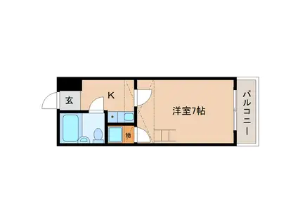 リッチフィールド三郷(1K/2階)の間取り写真