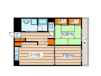 Mフロマージュ(2DK/2階)の間取り写真