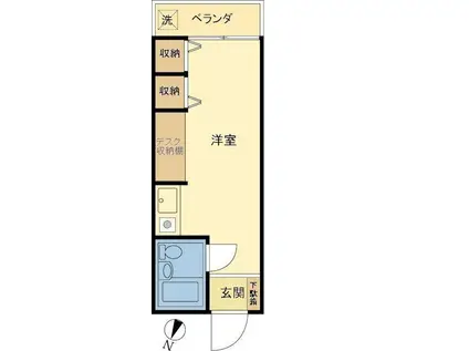 ひかりハイツ(ワンルーム/2階)の間取り写真