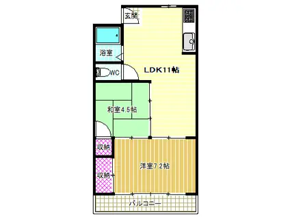 アマルフィ(2DK/3階)の間取り写真