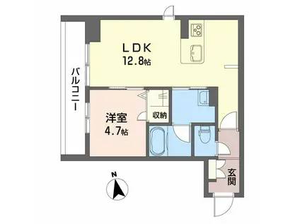 シャーメゾン プランドール(1LDK/2階)の間取り写真