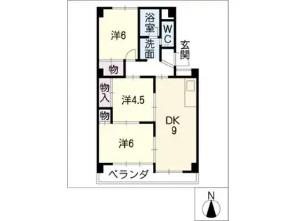 伊藤ビル(3DK/3階)の間取り写真