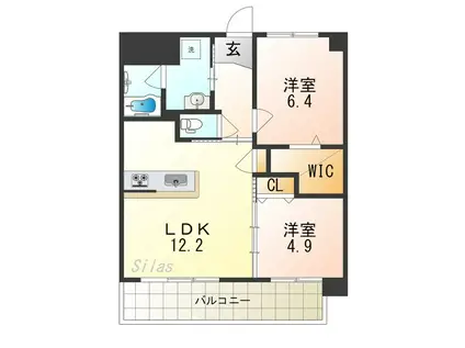 モラーダ(2LDK/3階)の間取り写真