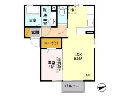 スパローハウス弐番舘 B(1LDK/2階)の間取り写真