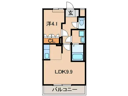 JR和歌山線 岩出駅 徒歩25分 2階建 築16年(1LDK/2階)の間取り写真