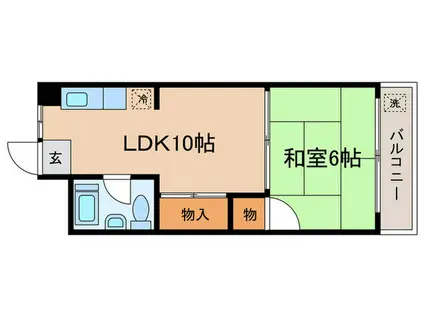 永藤マンション(1LDK/2階)の間取り写真
