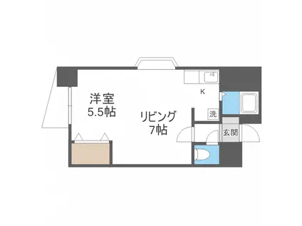 パークヒルズ中央411(1LDK/5階)の間取り写真