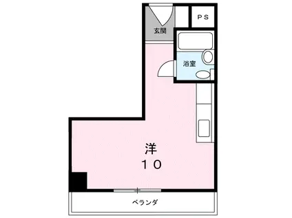 高橋ニューハイツ(ワンルーム/2階)の間取り写真