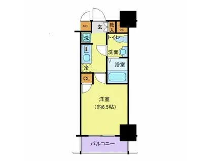 プレール・ドゥーク蒲田(1K/9階)の間取り写真