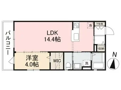 GRAND MANSIONVII(1LDK/1階)の間取り写真