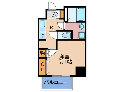 FUJIMAN北梅田(1K/4階)の間取り写真