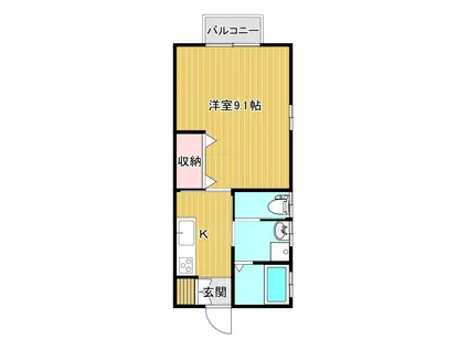 コーポ玉城(1K/1階)の間取り写真