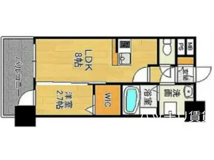 グランフォーレ千早プレミア(1LDK/5階)の間取り写真