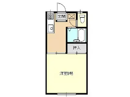 コーポ若松(1K/2階)の間取り写真