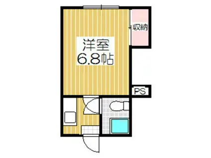 コーポ藤川(ワンルーム/1階)の間取り写真