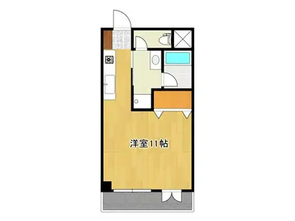 クレスト寿町(ワンルーム/3階)の間取り写真